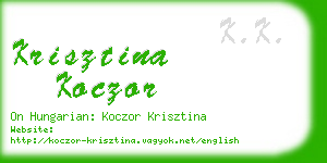 krisztina koczor business card